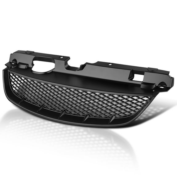 Spec-D Tuning Matte Black Mesh Front Bumper Hood Grille Compatible with 2004-2005 Honda Civic 2/4 Dr Coupe Sedan