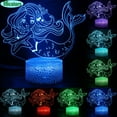 thumbnail image 2 of YSITIAN Mermaid Night Light Gift for Kids，Mermaid Table Desk Lamp,Birthday Christmas Gifts H1116-394, 2 of 7