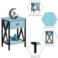 thumbnail image 7 of Nightstand,Modern Bedside End Table, Night Stand with Drawer and Storage Shelf for Living Room Bedroom, Industrial Metal Frame, 7 of 7
