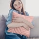 thumbnail image 4 of Pillowcase Pillowcase With Striped Concealed Zip Removable Breathable And Warm No Deformation Solid Colour Cushion Cover Pillowcase, 4 of 6