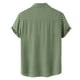 thumbnail image 3 of Camisas De Vestir Para Hombre Manga Larga Camisa manga Turn Casual Down Print cuello masculino Wave Point camisa verano corto hombres camisas (Green, XL), 3 of 5