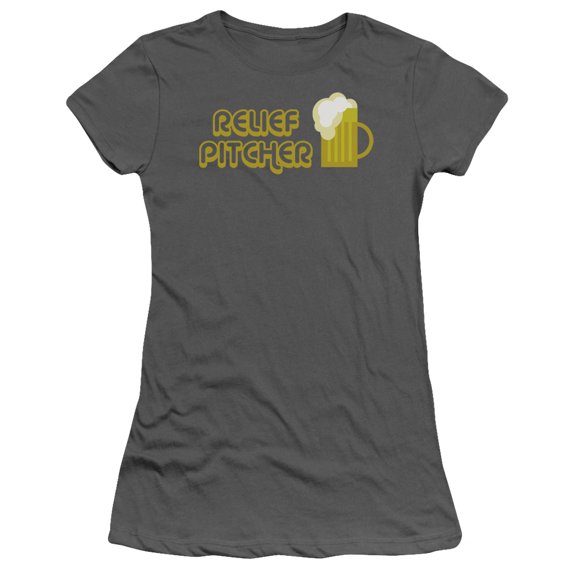 - Relief Pitcher - Juniors Teen Girls Cap Sleeve Shirt - XX-Large