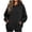 Black, variant on Hoodies for Women Plus Size Hooded Pullover Long Sleeve Sweatshirt Solid Tops Fall Clothes with Pocket Blue 2XL
