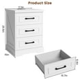 thumbnail image 6 of Nightstand, Farmhouse End Table with Charging Station, 3 Drawers Storage for Bedroom, 6 of 10