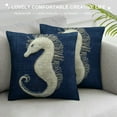 gouleft Sea Horse Decorative Throw Pillow Cover Case Marine Animal Cute