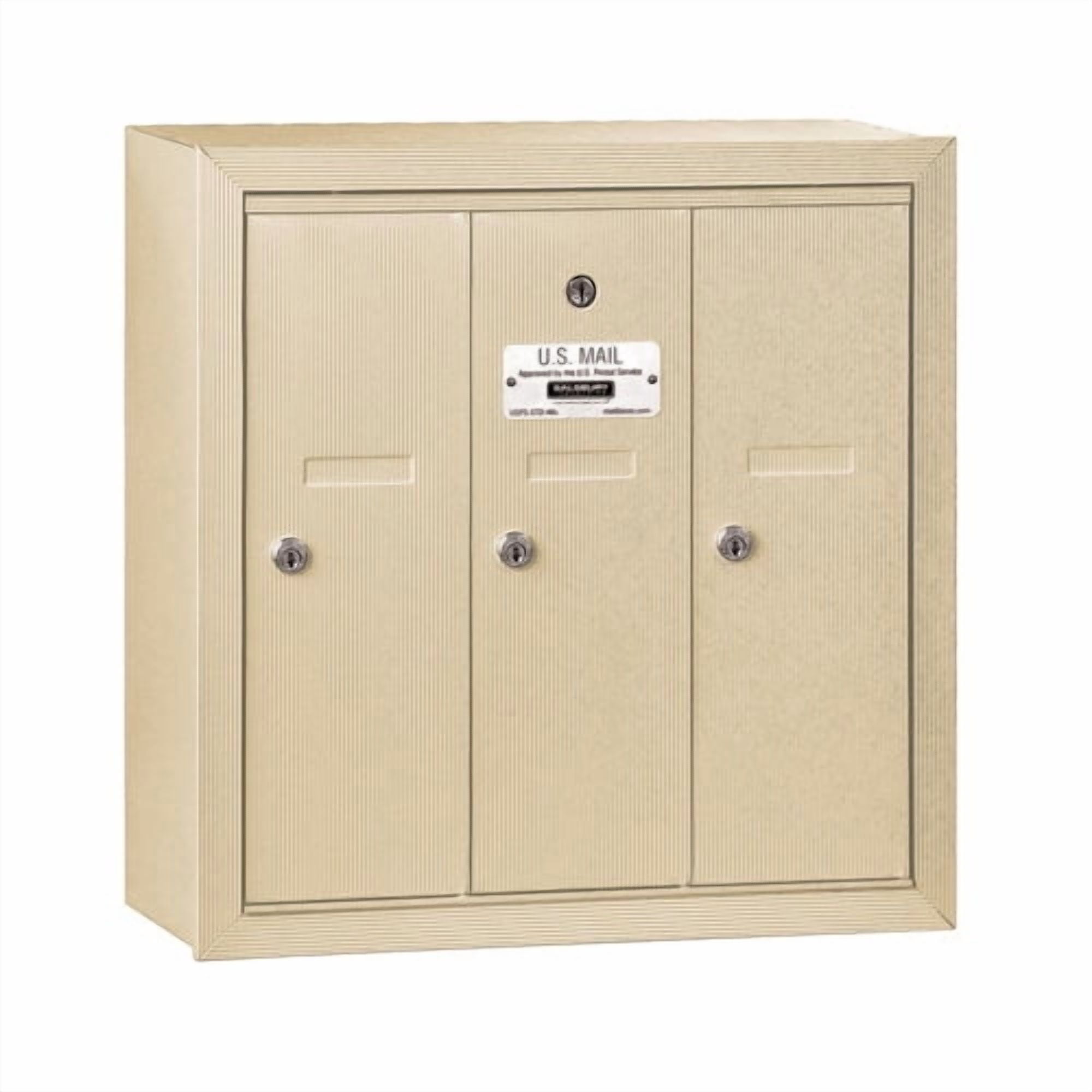 Salsbury Industries 3503ZSU Vertical Mailbox - 3 Doors - Bronze - Surface Mounted - USPS Access