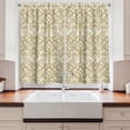 thumbnail image 2 of Ambesonne Geometric Kitchen Curtains, Futuristic Retro Mix, 55"x39", Pale Brown and Off White, 2 of 3