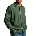 thumbnail image 6 of Men's Long Sleeve Button Shirt,Solid Color Collar Long Sleeve Shirt,Versatile for Business Casual, Office & Smart Everyday Wear | Button Shirts for Men, 6 of 6