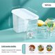 thumbnail image 3 of (Naranja con filtro) Hervidor de agua fría para refrigerador doméstico de estilo japonés con grifo, cubo de gran capacidad resistente a altas temperaturas, 3 of 14