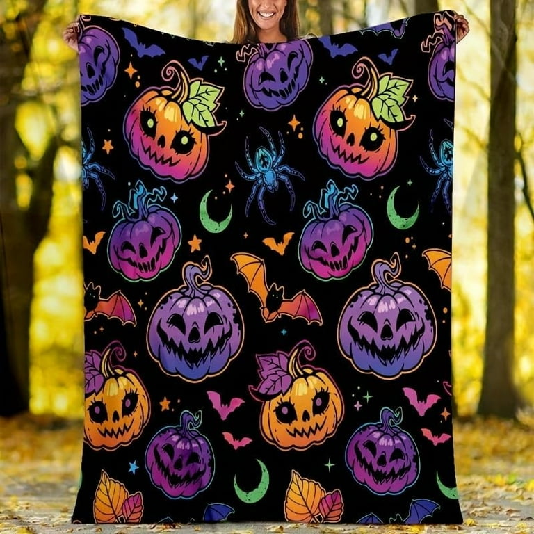 Haunted Halloween Fleece Throw Blanket Elegant Comfort Lightweight Throw Blanket Halloween Themed Soft Cozy and Plush Throw Blankets Walmart