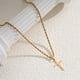 thumbnail image 4 of 2024 New Cross Pendant Necklace for Men Women Minimalist Gold Color Jewelry Male Female Necklaces Chokers Gifts, 4 of 5
