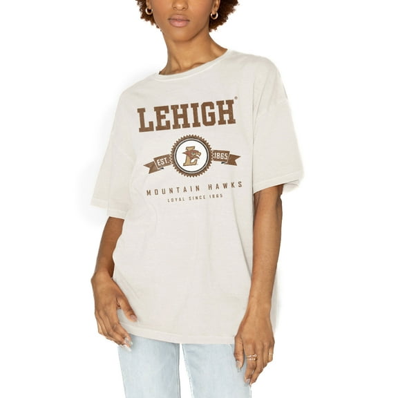 Women's Gameday Couture White Lehigh Mountain Hawks Get Goin' Oversized T-Shirt