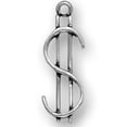 thumbnail image 1 of Sterling Silver 16" 1mm Box Chain USA Dollar Sign Pendant Necklace, 1 of 2