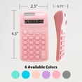 thumbnail image 6 of BAZIC 8-Digit Dual Power Calculator Pocket Size, Solar Powered & Battery, Assorted Pastel Colors, 24-Packs, 6 of 7