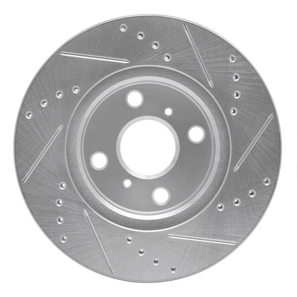 Dynamic Friction Company 631-76078L DFC Brake Rotor - Drilled And Slotted - Silver