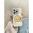 thumbnail image 3 of Cartoon Smile Leather Magnetic Wireless Charge Invisible Bracket Case For iPhone 11 12 13 14 15 Pro Max Plus For Magsafe Cover Style 01 for iphone13ProMax(6.7"), 3 of 6