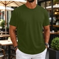 thumbnail image 2 of IAJDKMEK True Classic Tees Men's Short Sleeve T-Shirt - Breathable Stretchy Base Layer for Fitness Training, Mens Casual Shirts Summer Tops for Men Lightweight,Army Green L, 2 of 7