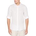 thumbnail image 1 of Camisa Perry Ellis de Manga Larga en Lino Sólido para Hombre - Blanca, 1 of 4