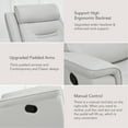thumbnail image 4 of Spruce & Spring360° Swivel Manual Recliner with Glider Motion for Living Room, White, 4 of 14