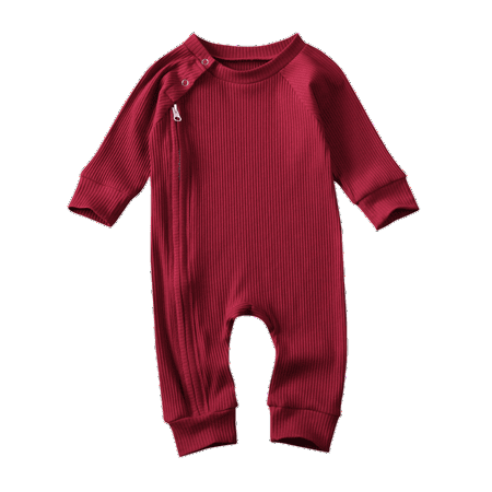 

Ma&Baby Newborn Baby Boys Girls Romper Long Sleeve Shoulder Buttons One-Piece Jumpsuit Playsuit