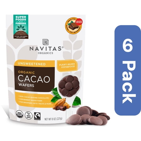 Navitas Organic Cacao Wafers 8 oz (Pack of 6)