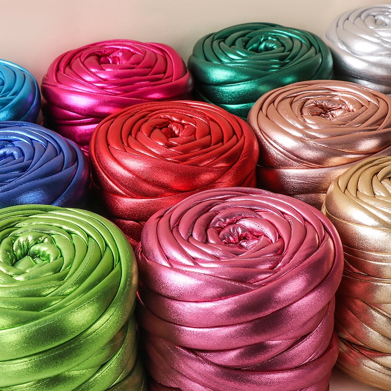 XmhyTop-A Chunky Yarn 500g Giant Crochet Yarn, Extra Thick Polyester Yarn for Weaving, Braided Blankets Home Decor Crafts, Jumbo Craft Yarn,Gold