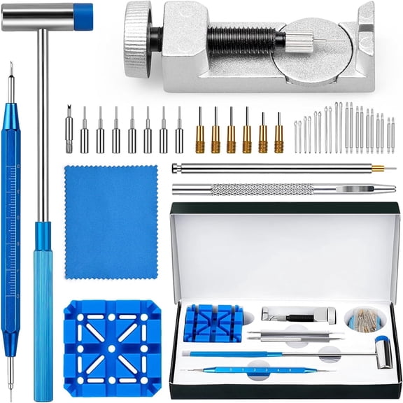 Guerkuk Watch Repair Tool Kit, Watch Band Link Remover with Pins & Spring Bars