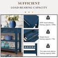 thumbnail image 4 of GZXS Vintage Style Console Table with Drawers and Shelves, 42" Rustic Buffet or Sofa Table for Couch Behind, Hallway, Living Room, Office (Navy Blue), 4 of 10
