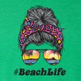 thumbnail image 2 of Wild Bobby, Messy Bun BeachLife | Cool Neon Leopard Print Bandana | Sunglasses Vaction Beach Paradise Fashion Tri-Blend Racerback Sleeveless Top, Envy, L, 2 of 5