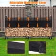 thumbnail image 3 of Firewood Rack Outdoor, 8FT Firewood Rack with Cover for Fireplace Wood Storage, Firewood Holder for Outdoor/Indoor with Anti-Rust Coating and Waterproof Cover, 3 of 9