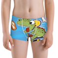 thumbnail image 5 of Yiaed Dinosaur Riding a Motorcycle Print Boys' Boxer Briefs Cotton Casual Stretch Comfort Boys Boxers - Kids Boxer Briefs Underwear for Boys (6-18)-X-Small, 5 of 5