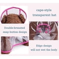 thumbnail image 3 of KAIYANG Chubasquero para mascotas, impermeable, transparente, para cachorros, ropa impermeable (rosa, XS) M rosa, 3 of 5