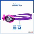 thumbnail image 3 of Dolfino Pro Fashion Youth Swim Goggle - Purple/Pink, 3 of 6