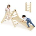 thumbnail image 1 of Costway 3-in-1 Triangular Climbing Toys Foldable & Height-adjustable Triangle Set Natural, 1 of 10