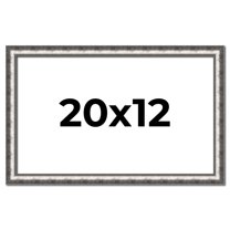 20x12 Frame Silver Real Wood Picture Frame Width 1.125 Inches | Interior Frame Depth 0.5 Inches |