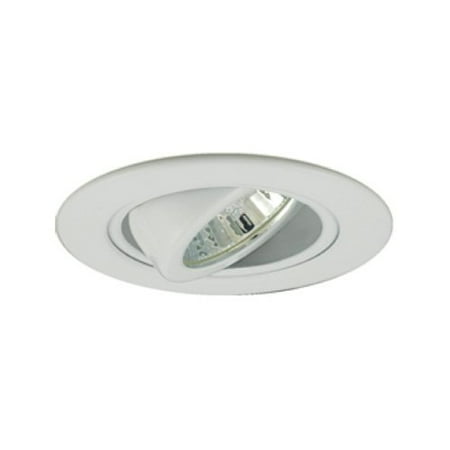 - Jesco Lighting TM308WH 3-Inch Aperture Low Voltage Trim Recessed Light, Adjustable Gimbal Ring, White Finish
