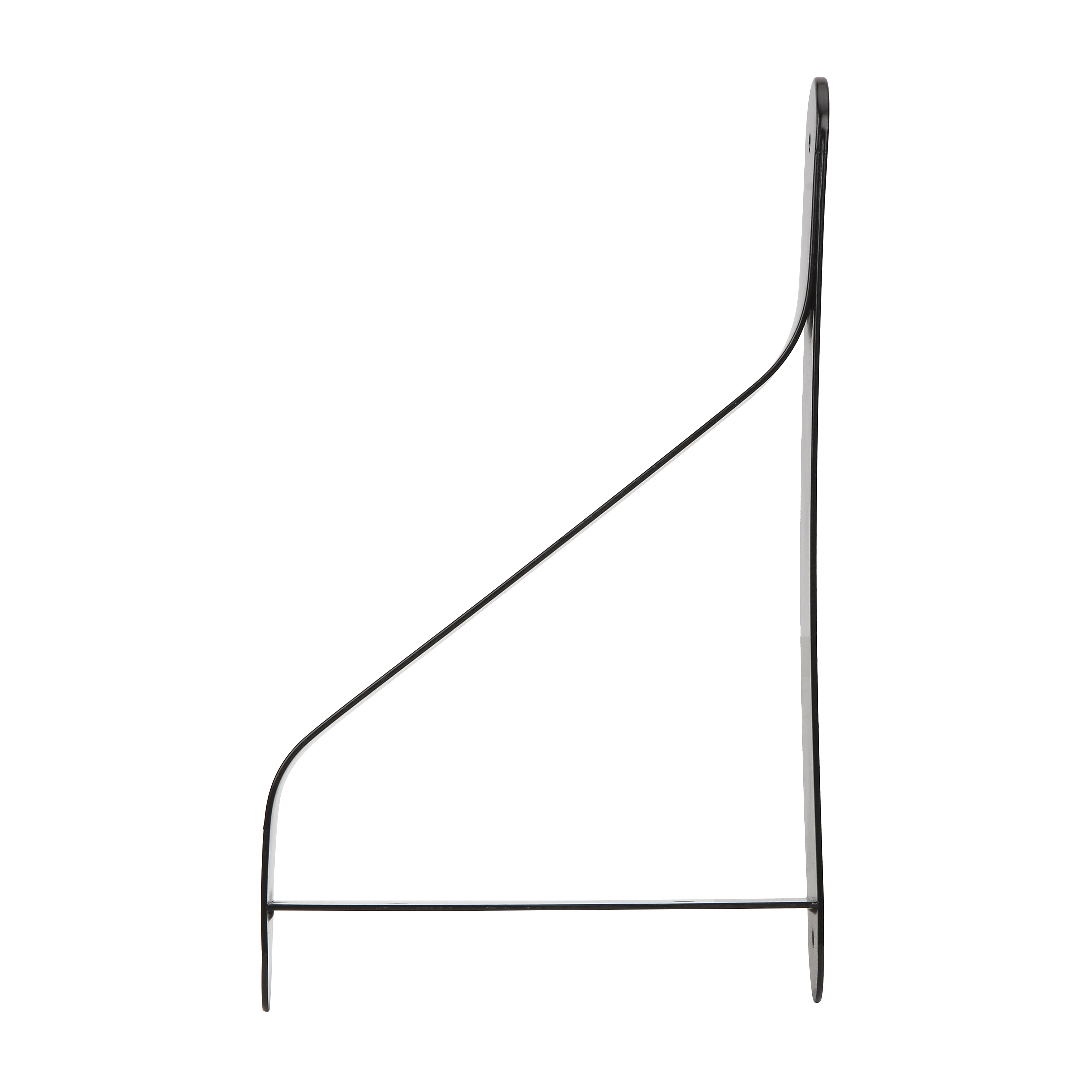 Hyper Tough 6-Inch Black Metal Ribbon Shelf Bracket, 8134