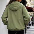 thumbnail image 3 of Womens Windbreaker Lightweight Jackets Hooded Quarter Zip Pullover，Half Zip, Windproof, Waterproof, Rain Coats, Hiking, Casual, Outdoor, Pockets, Fall, 2026, 3 of 4