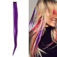 thumbnail image 4 of Extensions de Cheveux Colorées Mèches Pièce de Cheveux Synthétique Extensions de Cheveux à Clip pour Filles, 4 of 7