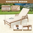 thumbnail image 5 of Nuu Garden Outdoor Reclining Chaise Lounge, 6-Position Adjustable Backrest and Zippered Cushion, Hand-Woven Rattan Wrapped Armrests and Hand-Brush Aluminum with Breathable Textilene, Brown and Beige, 5 of 9
