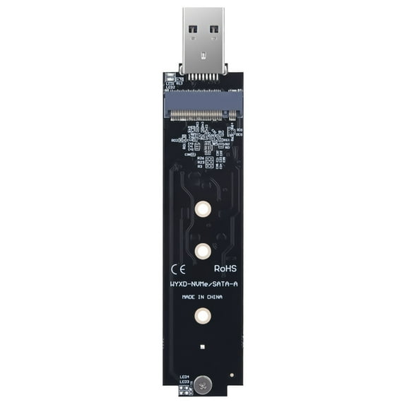 WINDLAND Fast Speed USB 3.2 M.2 SSDs Enclosure Adapters Supports PCIe NVMe SATAs Two Protocols Up To 10Gbps Transfer