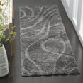 thumbnail image 5 of SAFAVIEH Florida Tamzen Abstract Shag Area Rug, Grey, 3'3" x 5'3", 5 of 11