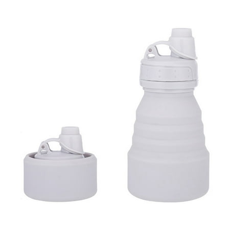 

DraggmePartty Collapsible Reusable Leakproof Silicone Foldable Portable Water Bottle With Leak Proof Twist Cap