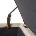 thumbnail image 5 of GDF Studio Wendover Contemporary Fabric Tufted Storage Ottoman Bench, Dark Beige Linen and Dark Brown, 5 of 10