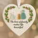 thumbnail image 2 of Elegante adorno familiar de vidrio marino en forma de corazón para árbol de Navidad, decoración del hogar, regalo, símbolo de unidad, pieza de arte acrílico para colgar en la pared., 2 of 6