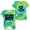 Q3 Green3, variant on Children Boys T Shirt Short Sleeve Letter Print Crew Neck Fashionable Tops Green3 Size 10-11 Years
