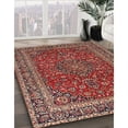 thumbnail image 3 of Ahgly Company Machine Washable Indoor Square Traditional Orange Salmon Pink Area Rugs, 8' Square, 3 of 7