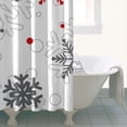 thumbnail image 4 of Multicolor Christmas Snowflake Pattern Shower Curtain 36"x72" ,Bathroom Decorative Shower Curtains Set with 12 Hooks,Modern Waterproof Washable Shower Curtain, 4 of 6