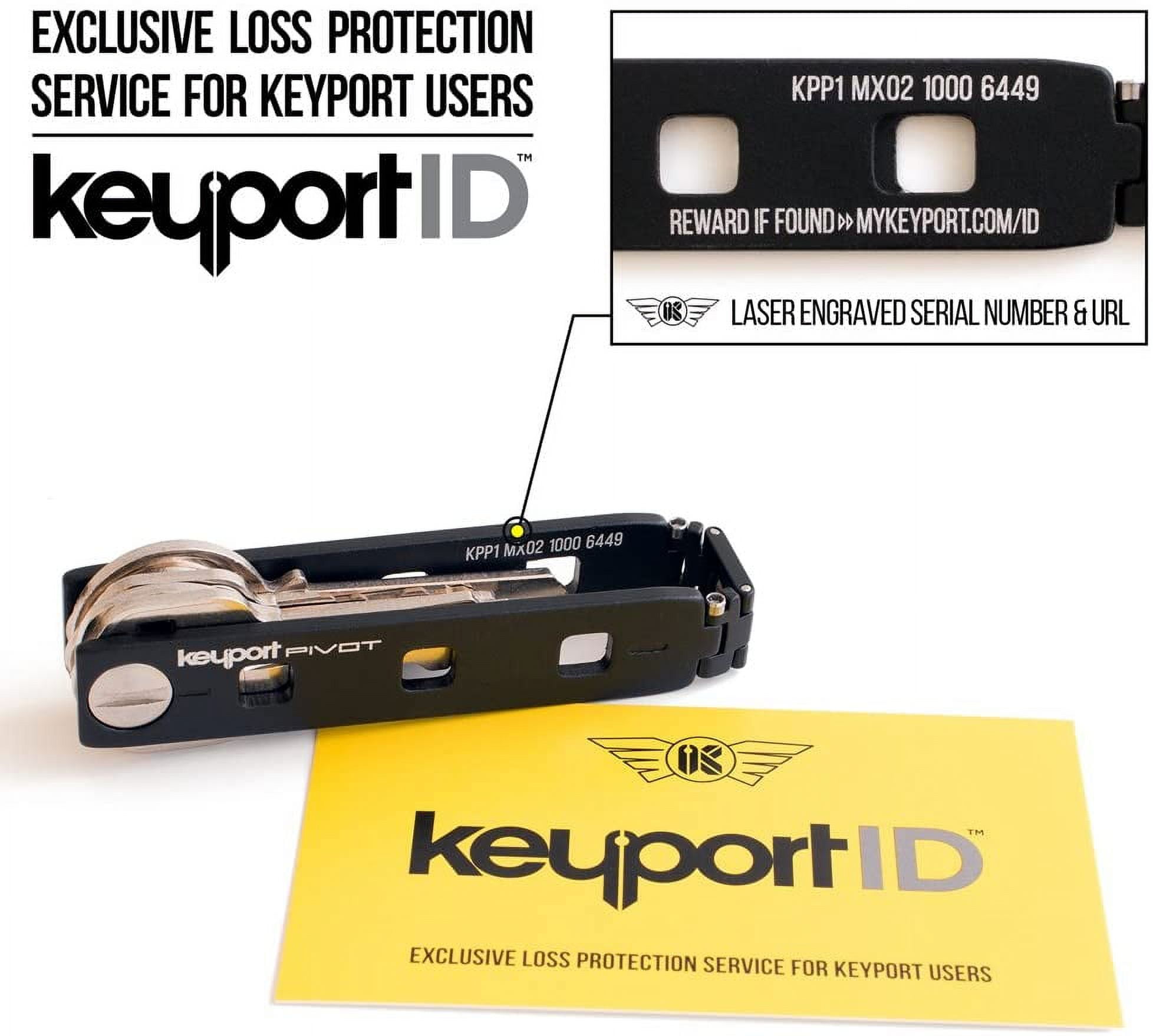 Keyport Pivot Outdoor Bundle: EDC Key Holder & Modular Swiss Army Multitool Keychain + Key Chain Pocketknife + Mini-Flashlight + MOCA 10-in-1 Key Tool + Lost & Found All-in-One (Red)