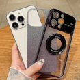 thumbnail image 3 of Funda de TPU con galvanoplastia y purpurina degradada Magsafe para iPhone 14 Pro con ventana grande, 3 of 4